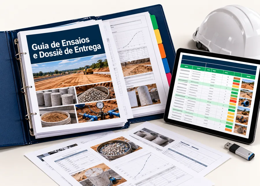 Mockup do bônus 3: Guia de Ensaios e Dossiê de Entrega